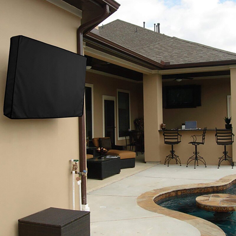 60-65 tommer udendørs tv-dækning med bunddæksel vandtæt støvtæt materiale beskytter tv-udendørs tv-dækning