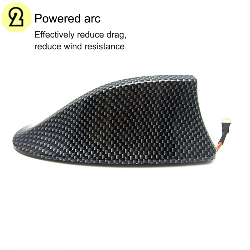 Carbon Fiber Car Shark Fin Antenna Shark Fin Roof FM AM Radio Aerial Car Decoration Car Accessories Auto Exterior Parts