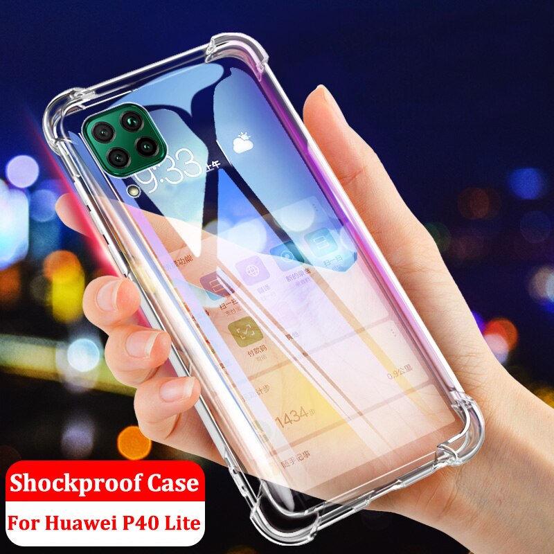 Shockproof Case Voor Huawei P40 Lite P30 P20 Pro P Smart Z Clear Silicone Soft Cover Voor Huawei p30 Lite P40 Pro Case