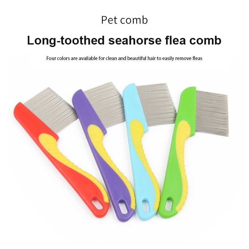 Uds.-peine para quitar piojos en la cabeza para mascotas, accesorios para pelo, peine para piojos, fino, dentado, huya, con mango, cepillo de pelo, herramientas de aseo