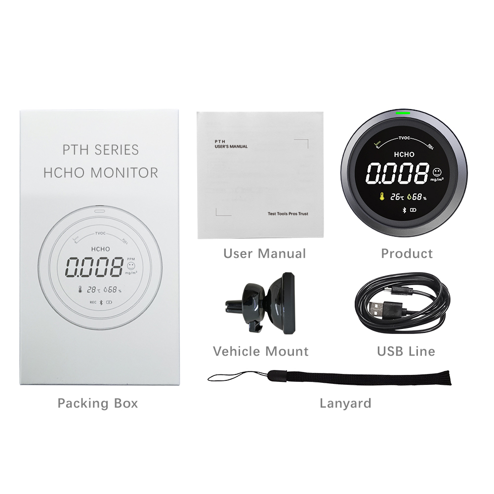 Protmex PTH-3M Mijia Hcho Tvoc Detector Alarm Waarschuwing Car Home Thermometer Hygrometer Bluetooth Smart Air Meter.