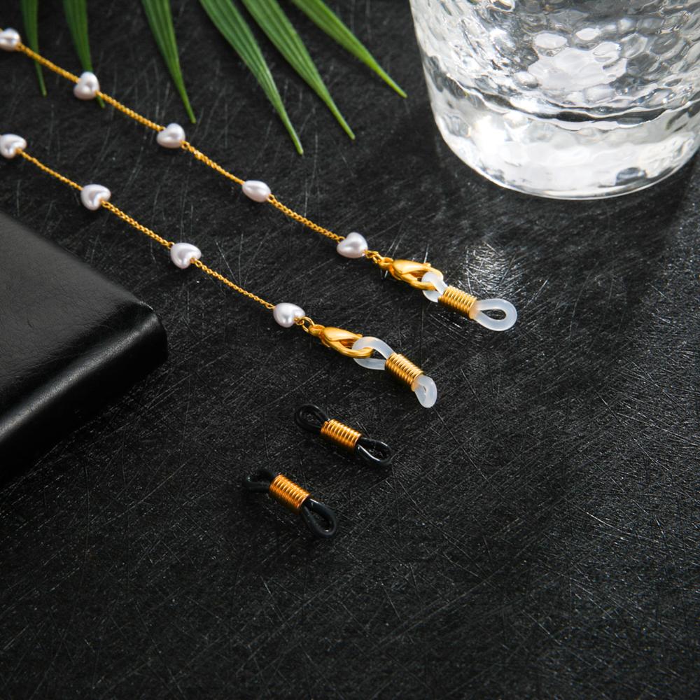 Teamer Gesimuleerde Parel Kralen Ketting Voor Bril Mode Masker Lanyards Ketting Zonnebril Ketting Bandjes Eyewear Accessoires: I Gold Plated