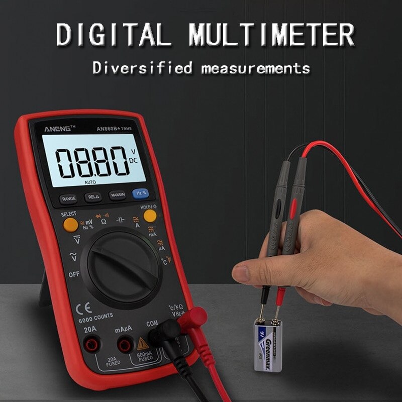 Digital Multimeter LCD DC Voltmeter Ammeter Tester Handheld Electrician Voltmeter And Ammeter