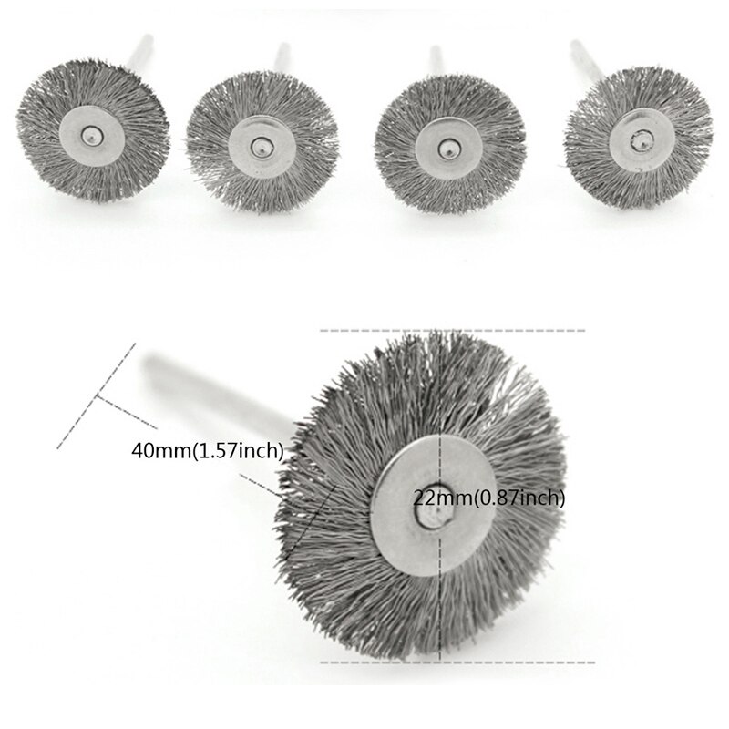 20pcs/Lot 22mm Wire Brush Wheel Brushes Discs Die Grinder Cutting Rotary Electric Tool For Appearance Finishing And Polishing