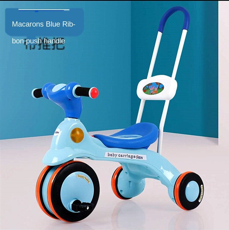 Baby Driewieler Pedaal Fiets 1-3 Jaar Oude Kinderen Rit Op Auto Lopen Tool Drie Wiel Fiets Baby Kinderwagen met Muziek Licht: D