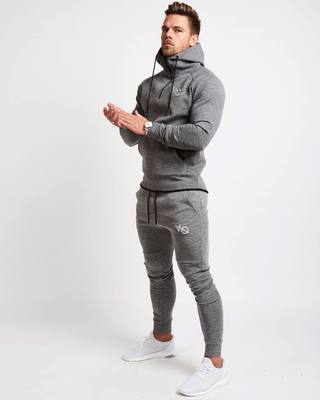 Höst och vinter löpträning fitness tröja med luva dragkedja sport fritid lös långärmad tröja