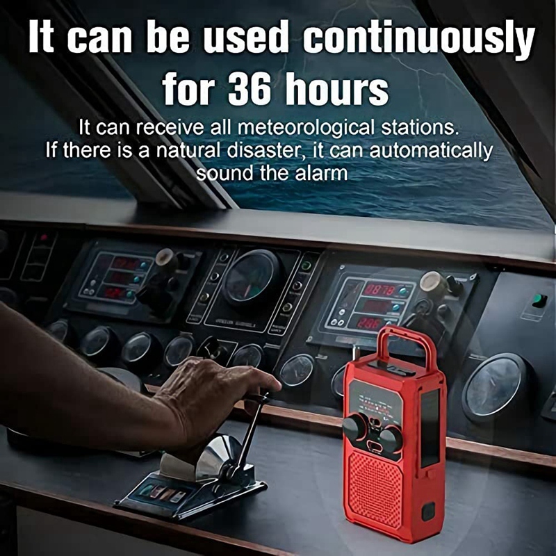 Solar Dynamo Crank Radio, AM/FM Crank Radio Rechargeable Dynamo Radio Portable Multifunction Emergency Radio