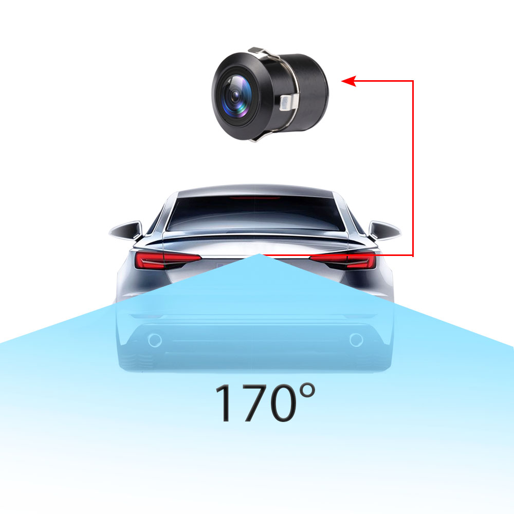 170 breite Grad 4 LED Lampe Nachtsicht Parkplatz Rückansicht Kamera Rückfahr Sicherung Wasserdichte HD CCD Sensor
