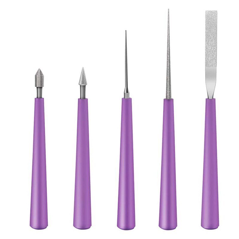 5PCS Perle Reibahle Set Diamant Gekippt Perle Reibahle Sicken Loch Enlarger Werkzeug für Glas Kunststoff Metall Holz Perlen