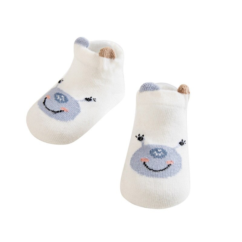 All Season Infant Baby Kid Boy Girl Cotton Short Socks Cute Cartoon Animals Pattern Comfortable Soft Soled Anti-slip Floor Socks