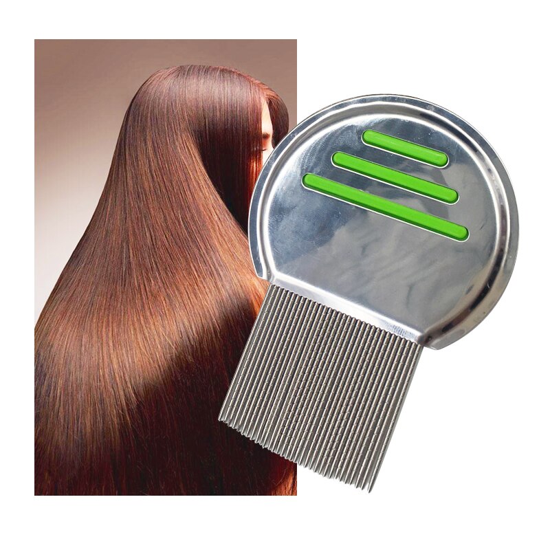 1PC Stainless Steel Kids Hair Terminator Lice Comb Nit Free Rid Headlice Super Density Teeth Remove Nits Comb Hair Tool