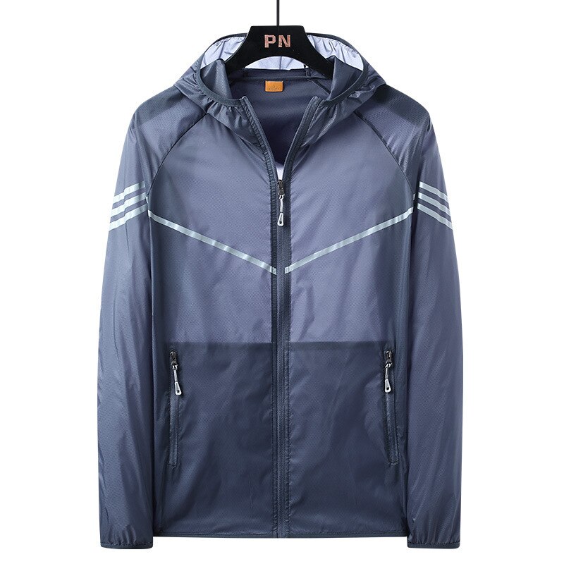 AS Sunscreen Jacket Hoodie Quick-Drying Summer Anti-UV Fishing Shirts Ultralight Windbreaker Outdoor Waterproof Fishing Jacket: blue / 4XL
