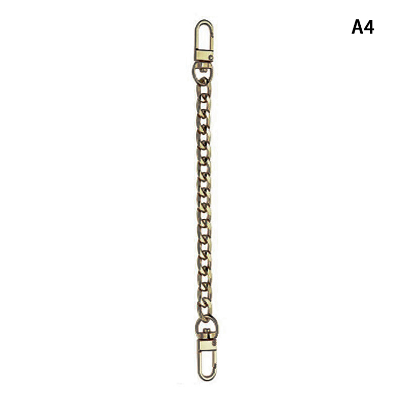 Kettentaschenriemen-Zubehör 20cm Verlängerungskette Taschenmetallkette Einfarbige DIY-Kette Langlebige Gold Silber Schwarz Gürtel: Schokolade