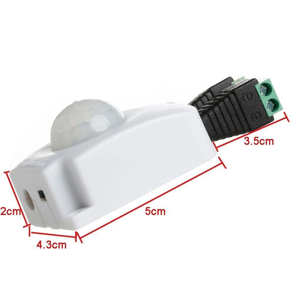2PCS PIR body sensor detector 5V 24V body induction switch Infrared inductor LED light switch