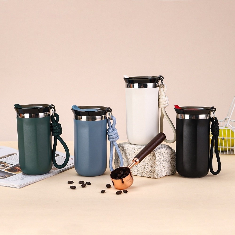 Portable 350ML/500ML Stainless Steel Insulated Cup Leak-Proof Double Wall Thermal Mug with Lid Coffee Mug Camping Use