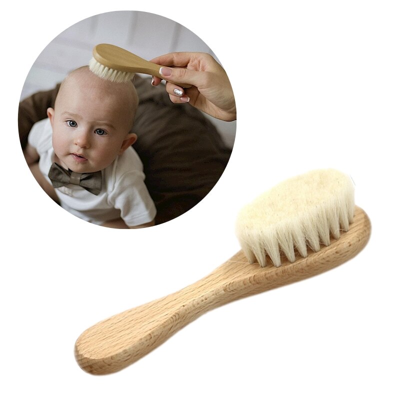 Sales Veiligheid Goede Natuurlijke Wol Beuken Houten Kam Kids Baby Haar Borstel