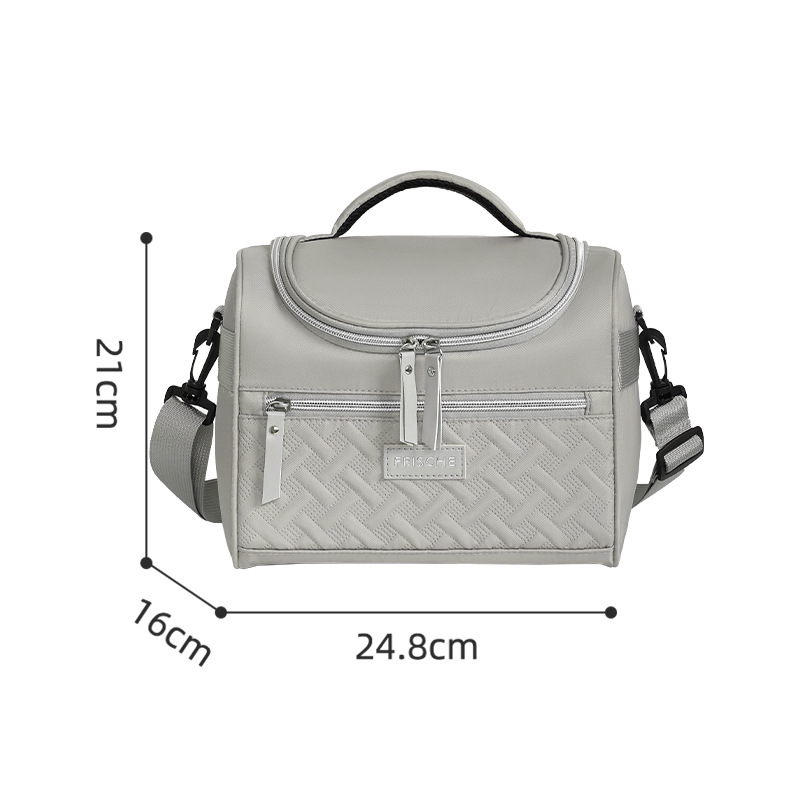lunch insulated bag, refrigerated bag, refrigerator long-lasting refrigerated insulated bag, convenient folding outdoor: GRAY