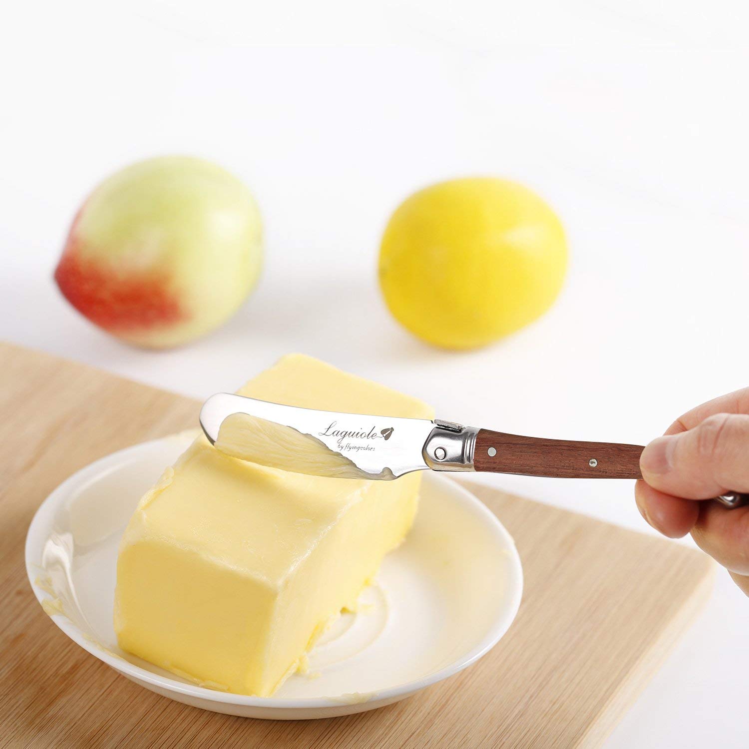 4-10pc Rosewood Handle Butter Knives Cheese Spreader Jam Spatula Laguiole Stainless Steel Child Kid Sandwich Dessert Cake Slicer