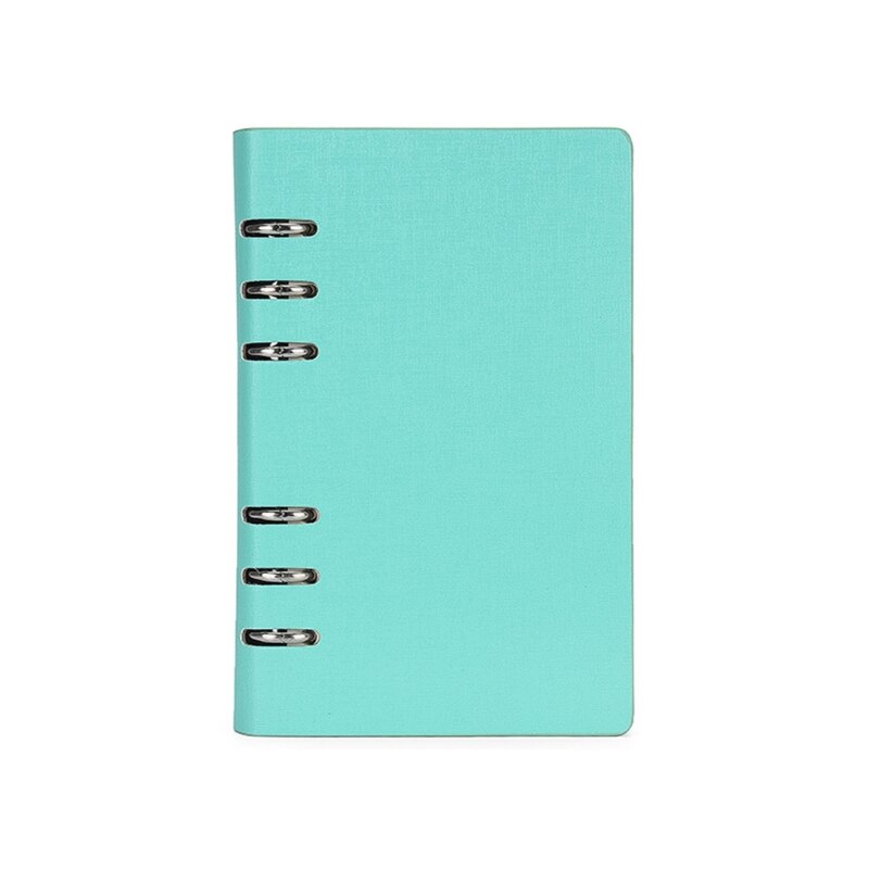 A5/A6 PU Notebook Notepad Loose-leaf Diary Business Journal Planner Organizer K92C: Green A6