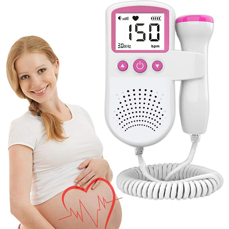 Huishouden Babyfoon Foetale Doppler Echografie Foetus Doppler Detector Draagbare Sonar Doppler Voor Zwangere 3.0Mhz Geen Straling