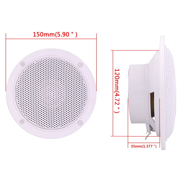 5.25inch 2Way 160W Marine Stereo Boat Waterproof Speaker Bluetooth Motorcycle Outdoor Audio Sound System For SPA UTV ATV Golf