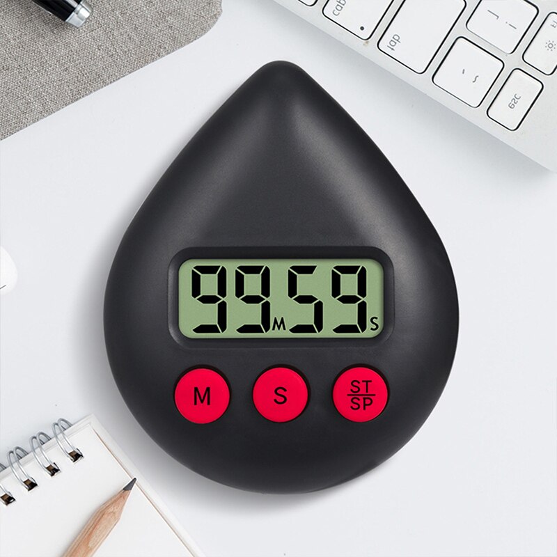 Creatives Electronic Timer Digital Kitchen Timer Learning Management Timer for Cooking Study Exercise Training NIN668: black