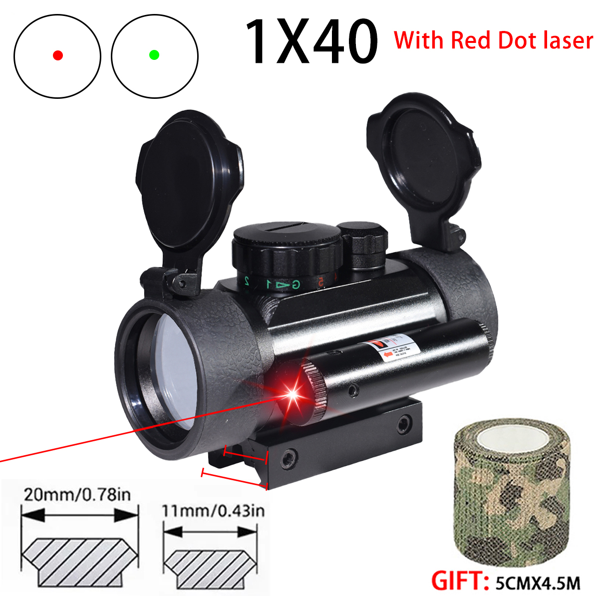 Reflex Zoom HD telescopio de vidrio óptico para exteriores: Gris