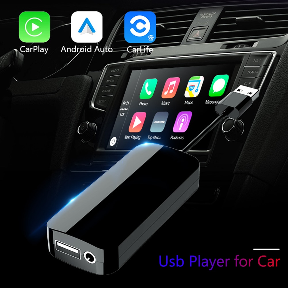 For CarPlay Android Auto USB Dongle Wired Adapter with Mic Input for Android4.2 Car Navigation Multimedia Player Interconnection