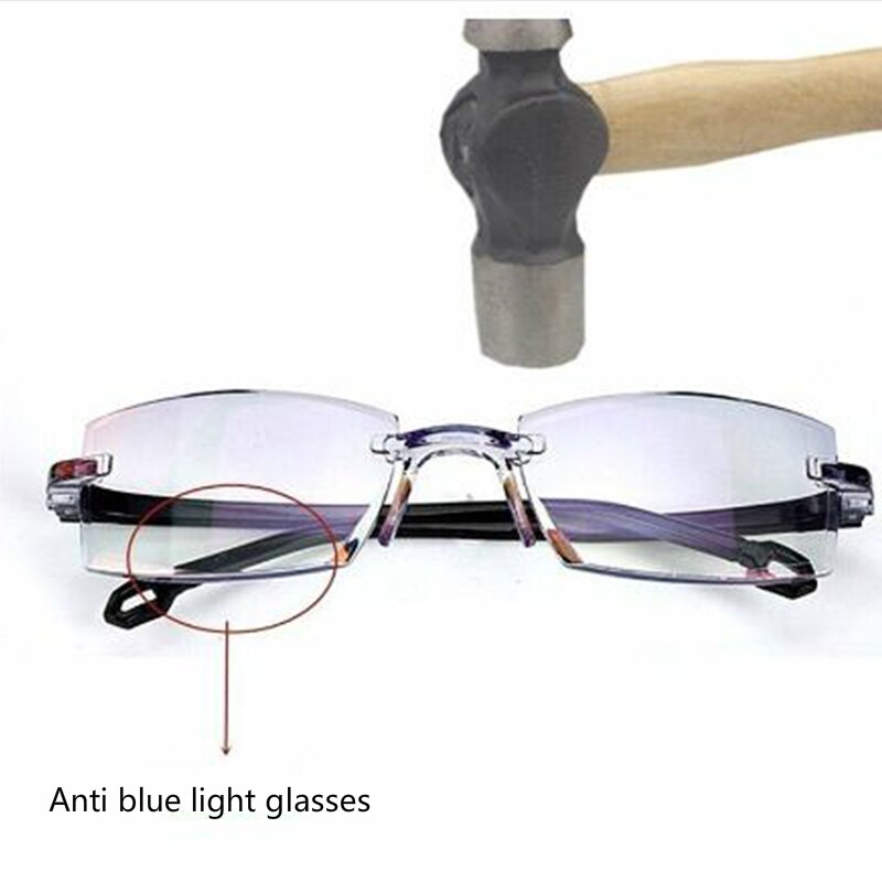 Ultralight Rimless Reading Glasses Anti Blue Light Radiation Computer Presbyopia Readers spectacleso Reader kulary 1.0 To 4.0