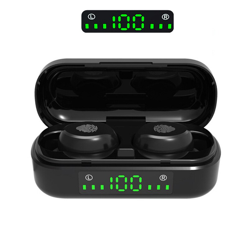 Echte draadloze oordopjes, bluetooth-koptelefoon met touchbediening en draadloze oplaadcassette, ipx 7- waterdichte stereo-oordopjes voor sport.: Ak04