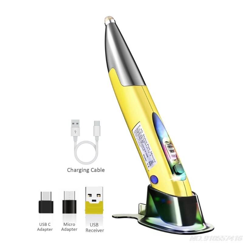 Rechargeable Right Hand and Left Hand 1200 DPI 2.4G USB Wireless Mouse with Micro USB Type C Adapter Touch Pen Function D24 20