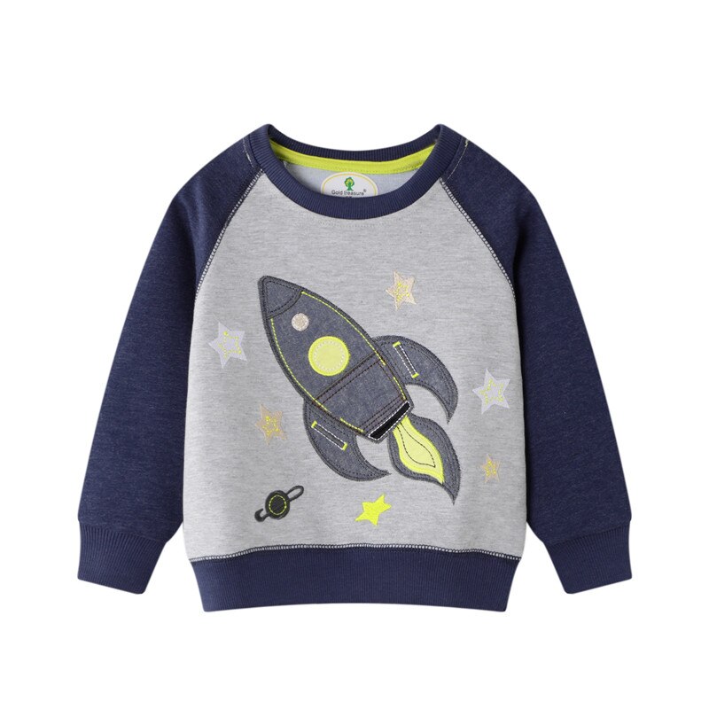 Autumn Winter Warm Children Long Sleeve Cartoon Print School Baby Fleece Kids Boy Sweatshirt