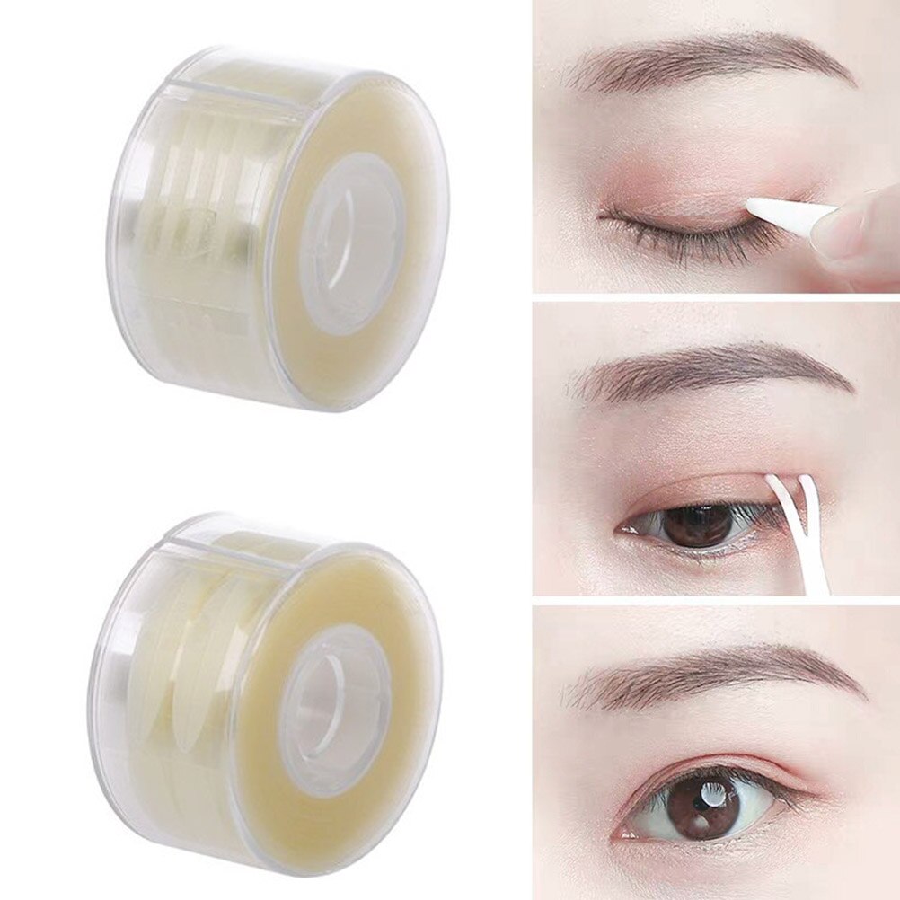 Onzichtbare Ooglid Tape Sticker Clear Beige Streep zelfklevende Natural Eye Tape Makeup Tools Eye Vouw Ooglid Shadow Sticker