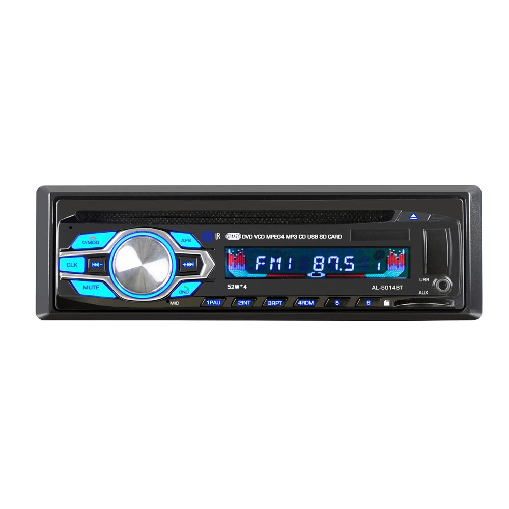 Bluetooth Car Radio Player 12V Car Audio Stereo Radio AUX-IN/USB/DVD/VCD/CD/MP3