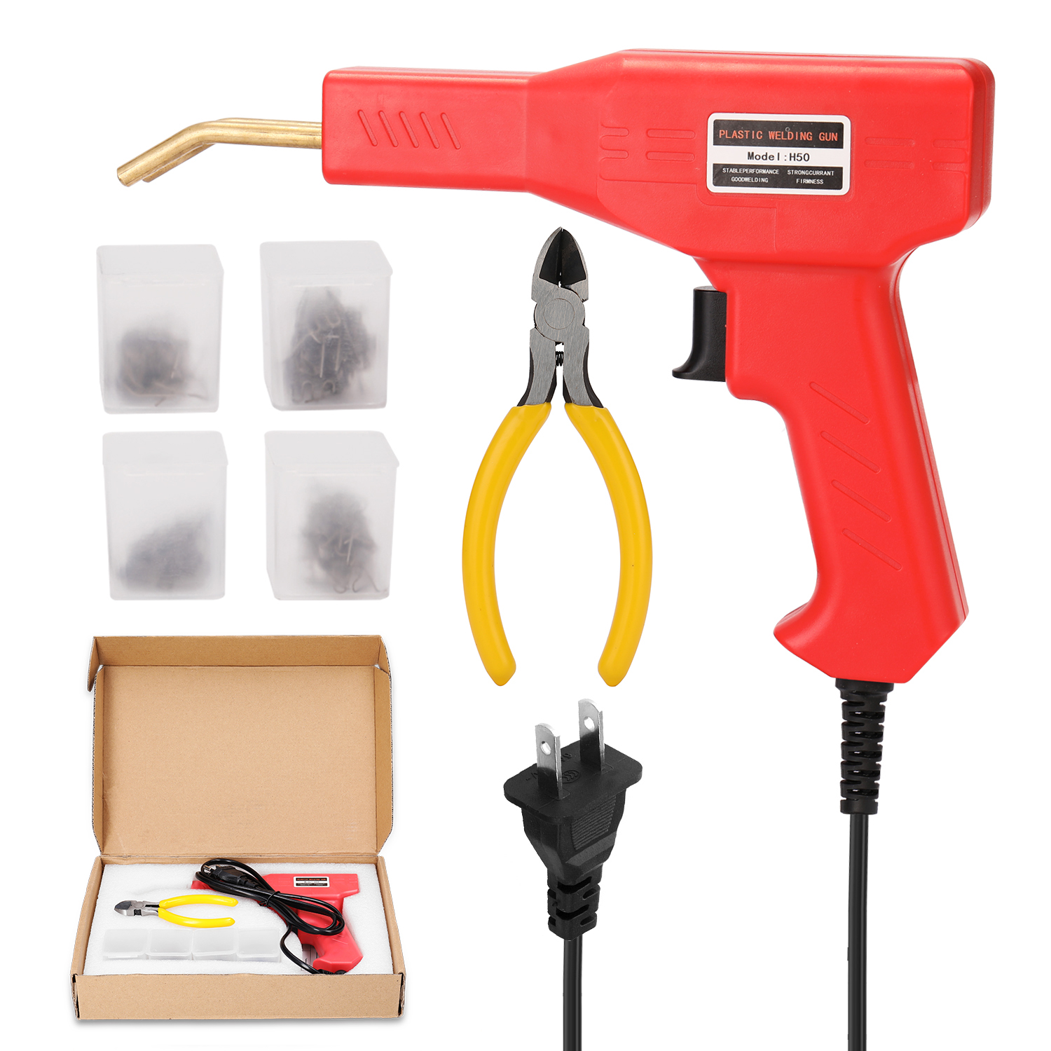Plast sveisere loddebolt for plast garasje verktøy stiftemaskiner maskin stift pvc reparasjon maskin bil støtfangere reparasjon: Us plug