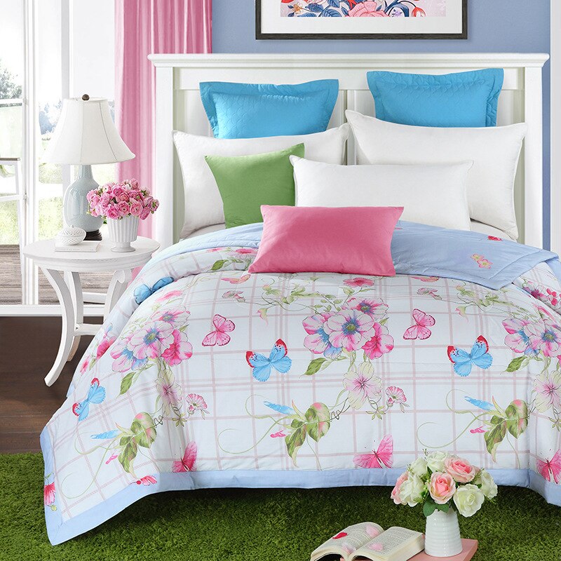 rainbow balloon cartoon children quilted bedspread throws queen full bed size bed linen