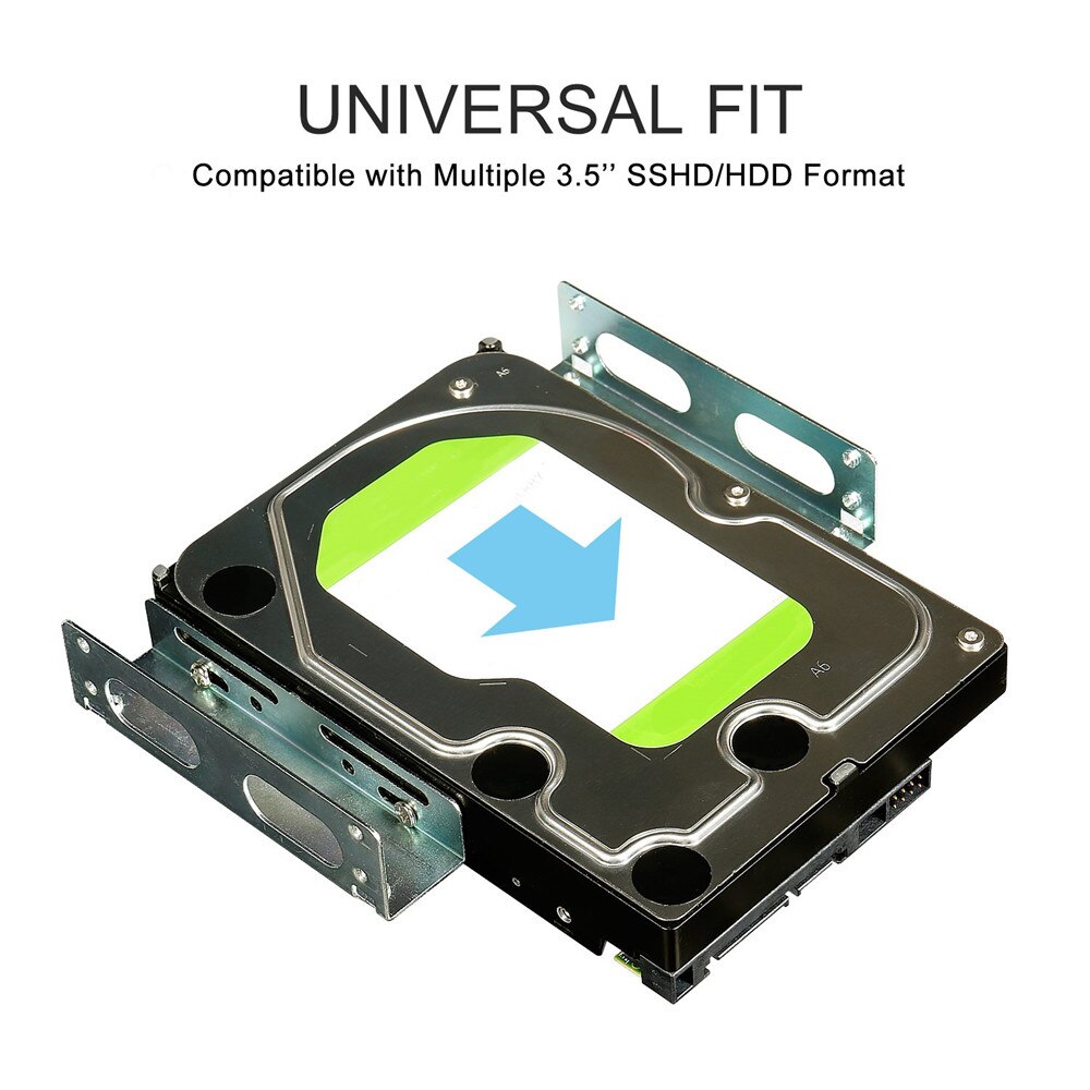 Zeadow Internal Hard Drive Mounting Kit Convert Any 3.5 Inch HDD SSD Into One 5.25 Inch Drive Bay With Mounting Screws Included