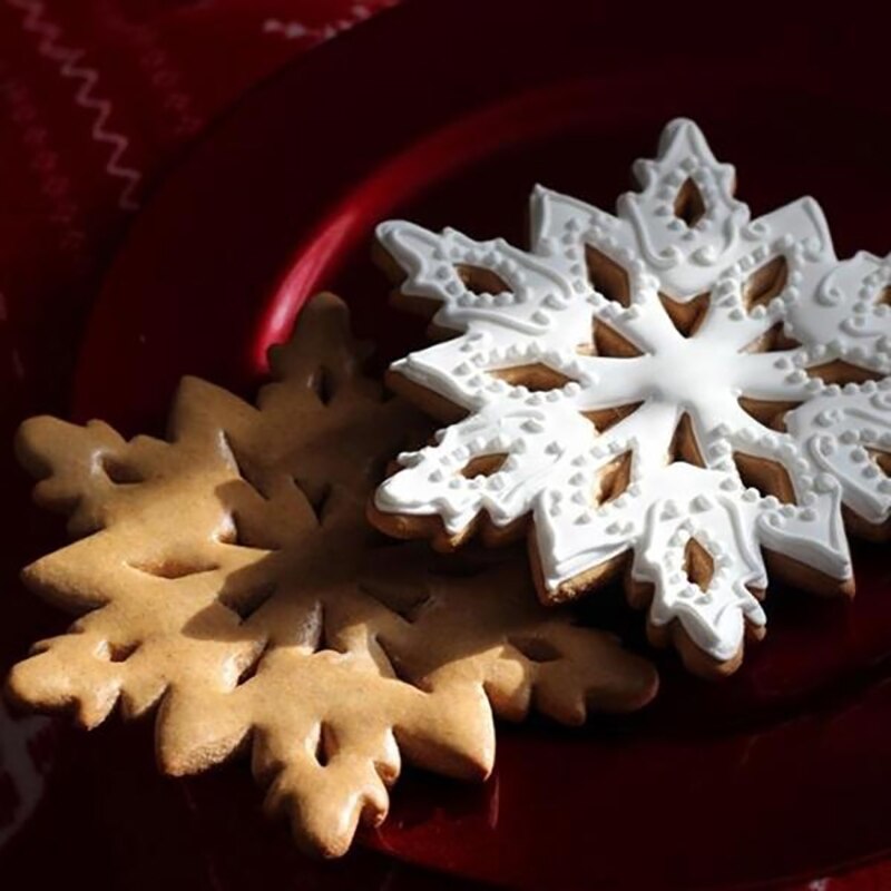 Rostfritt stål snöflinga kakform kex bakverk kakform hem restaurang kök bakning verktyg