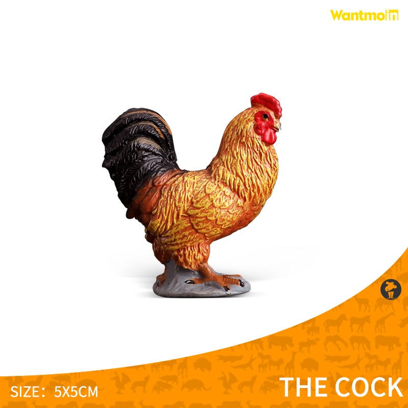 Wantmoin Een Effen Dier Model Set Van Twaalf Zodiac Ratten, Vee, Tijger, Konijn, snake En Pig Kinderen Speelgoed Cognitieve Model: cock