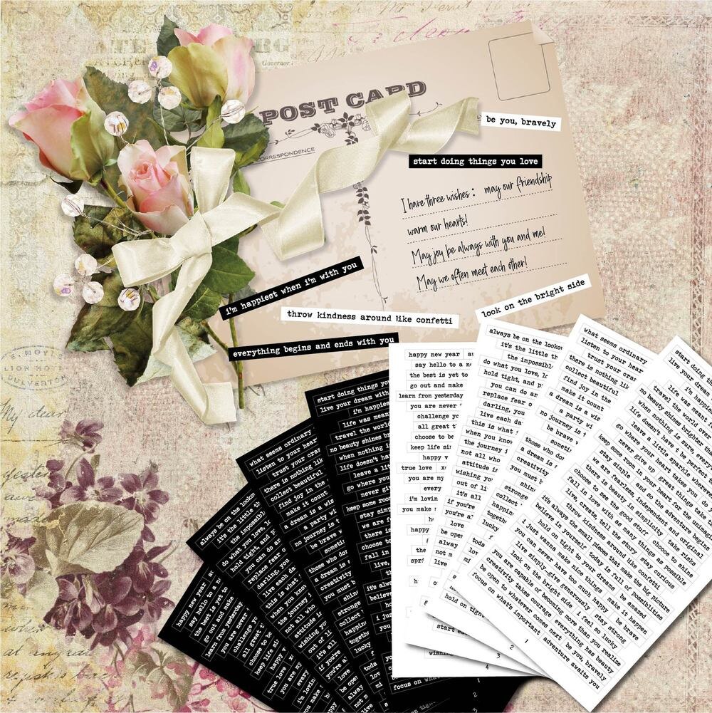 8PCS/set Small Talk Bless Saying Aesthetic DIY Book Journal Stickers Scrapbooking Stationery School Art Supplies