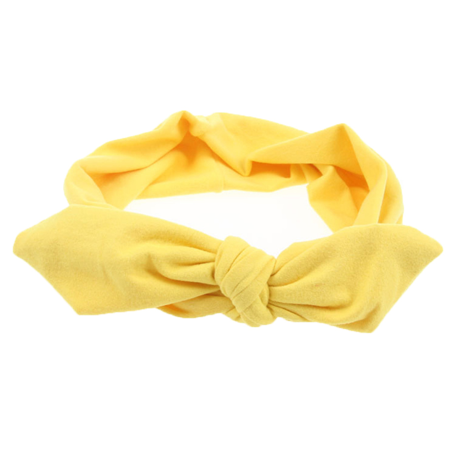 Diadema elástica con lazo de conejo para mujer, turbante con nudo, diademas para mujer, accesorios para el cabello para mujer: YELLOW
