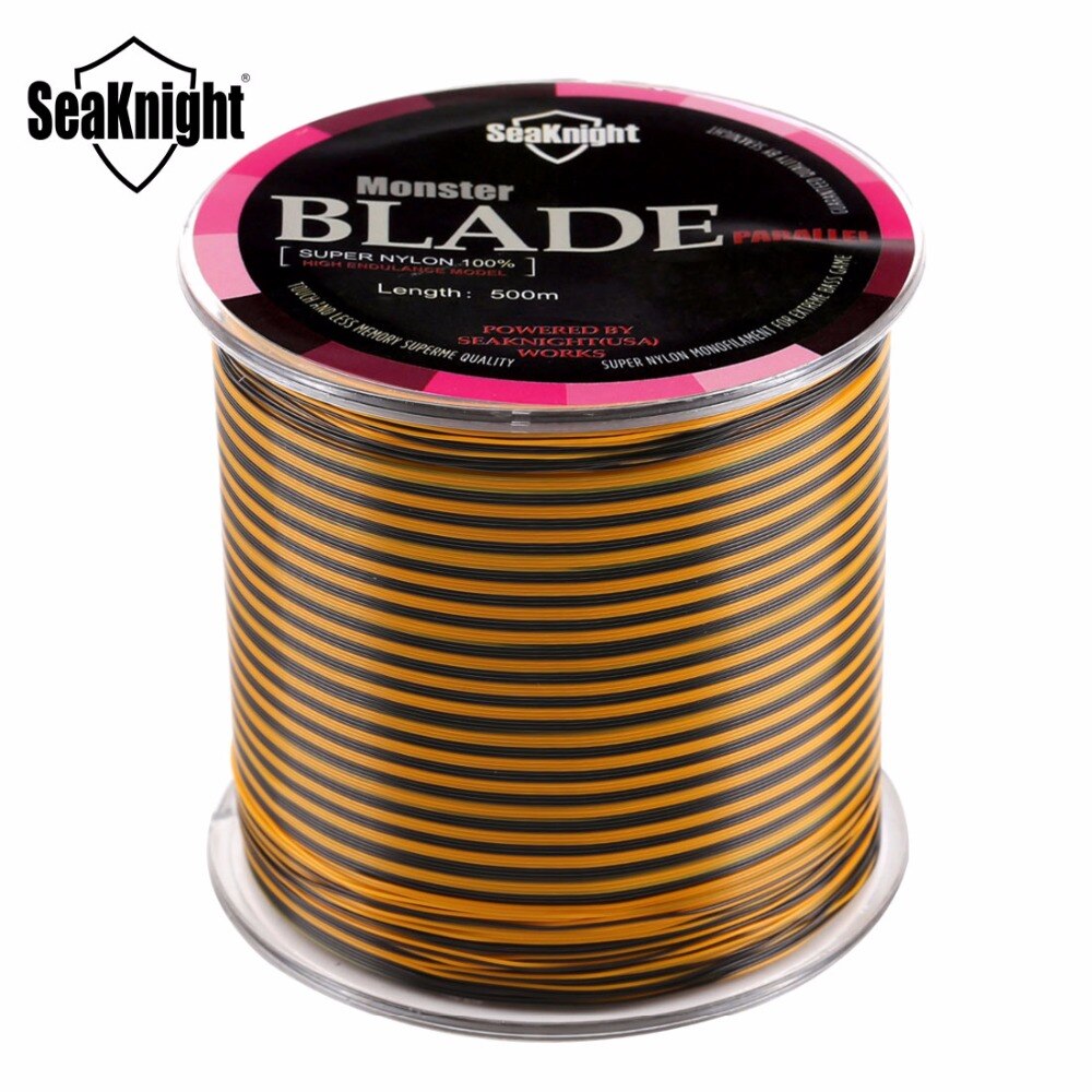 500 m Seaknight brand top grade 100% Japanse veelkleurige 8-25lb vislijn monofilament karper wire leader lijn