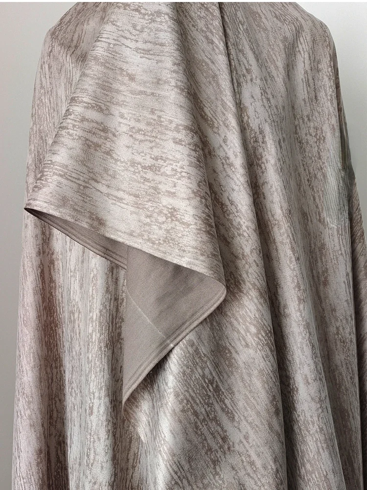 Tela estampada fina de grano de madera para primavera y otoño, para abrigo, tela de , ropa de , Material de costura Diy