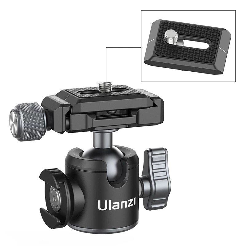 Ulanzi U-80L U-80 Arca bazofia Ballhead rótula de bola de trípode para DSLR SLR cámara con 10KG de Playload Arca Placa de liberación rápida