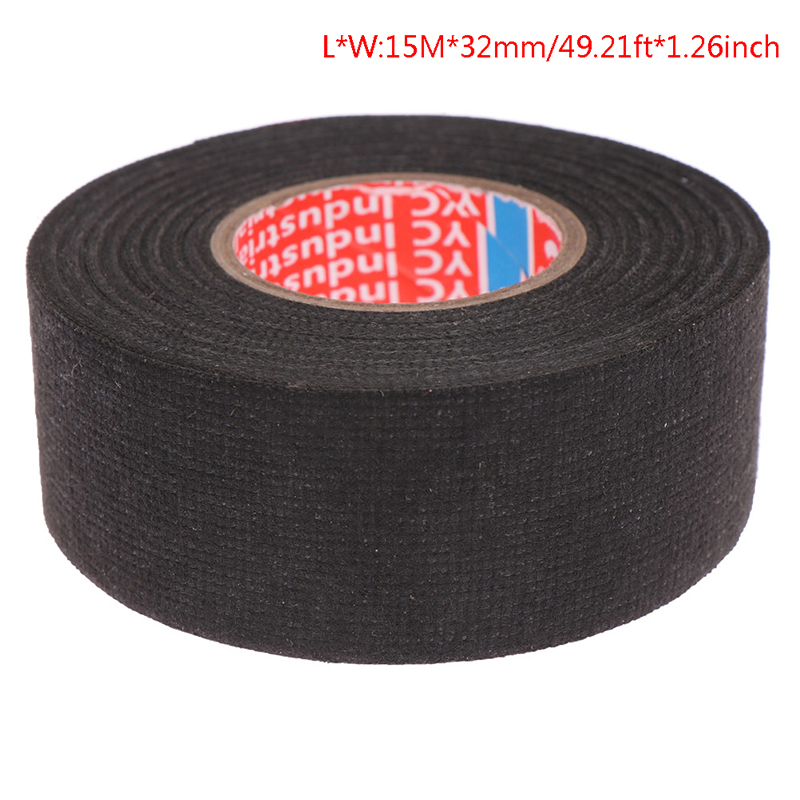 1Pcs 15mm Heat-resistant Flame Retardant Tape Coroplast Adhesive Cloth Tape For Car: Orange