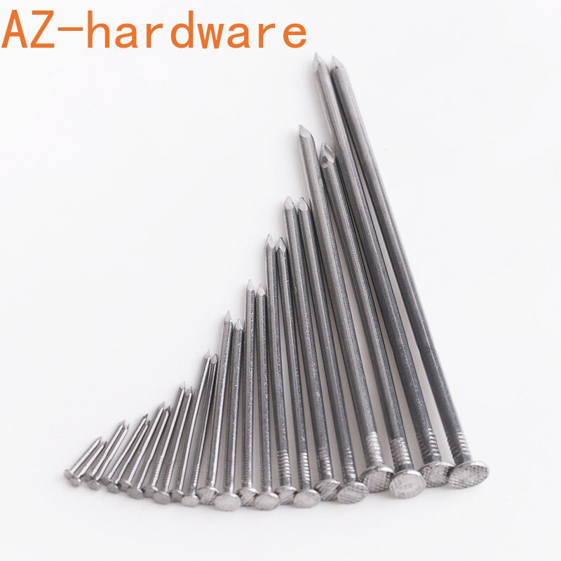Clavo redondo de acero inoxidable para manicura, clavo de cemento redondo para uñas, clavos de pared alargados, clavo pequeño de hormigón, 50 Uds., 304