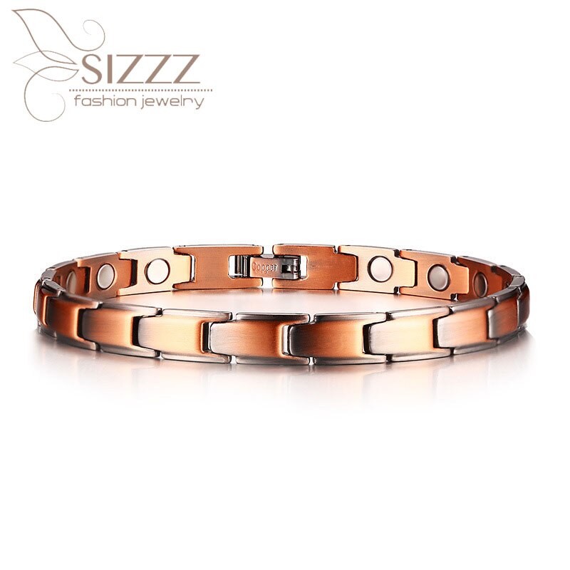 SIZZZ Trend 7MM * 22CM verrotten kupfer magnetische Armbinde & armreifen für männer