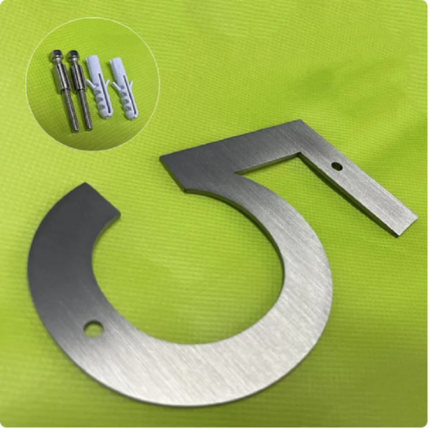 Señales de dirección de acero inoxidable para exteriores, placas de puerta de Metal flotantes grandes de 8 ", números de casa, patio de jardín, placas de nombre de calle, 150mm/200mm