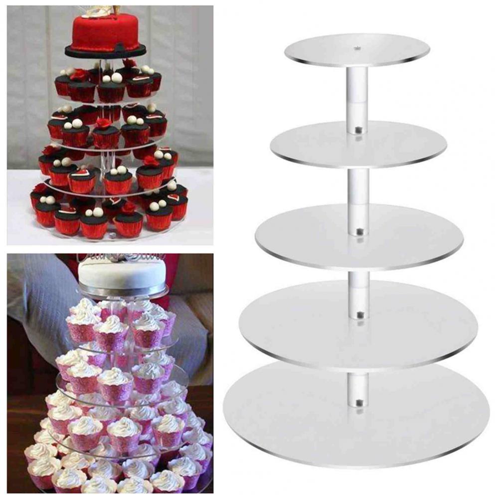 3/4/5/6 Tier Cake Houder Ronde Acryl Cupcake Cake Stand Monteren Demonteren Thuis Verjaardag Gereedschap Party Stand decoratie