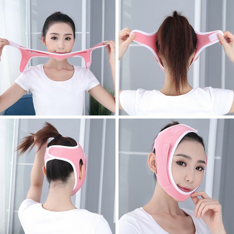 Anti-Snurken Hoofdband Dunne Gezicht Bandage Gezicht Wang Chin Lift Up Slim Gezicht Slaapmasker Slaap Dunne Gezicht Band elastische Band